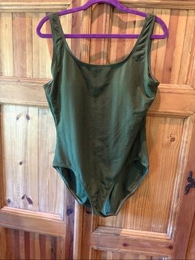 Catalina Olive Green Ribbed One-Piece Swimsuit